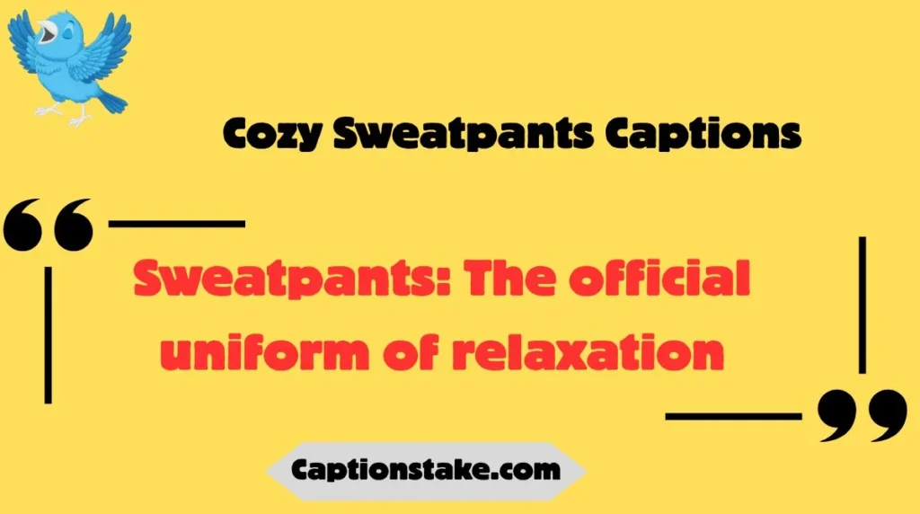 Cozy Sweatpants Captions