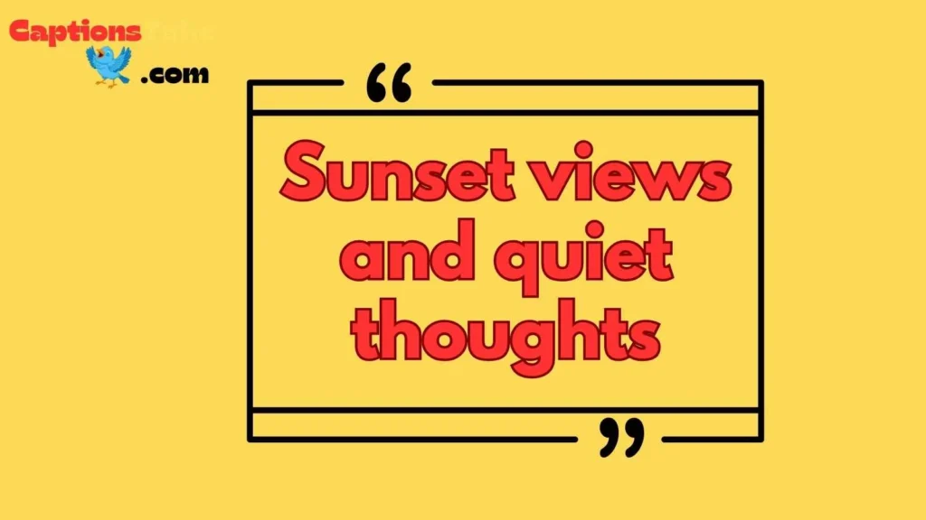 Lost in Nature Sunset Captions