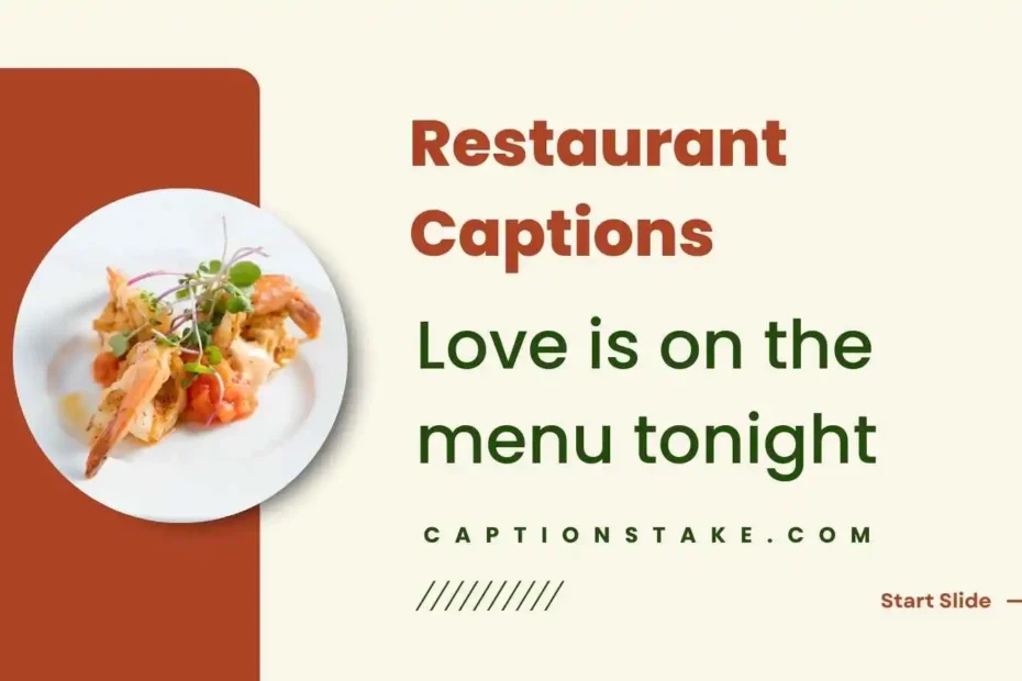 Restaurant Captions