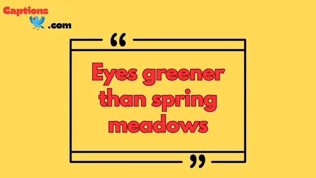 Captions for Green Eyes