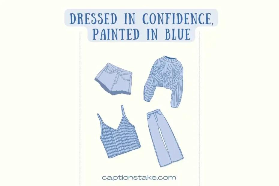 Blue Outfit Instagram Captions