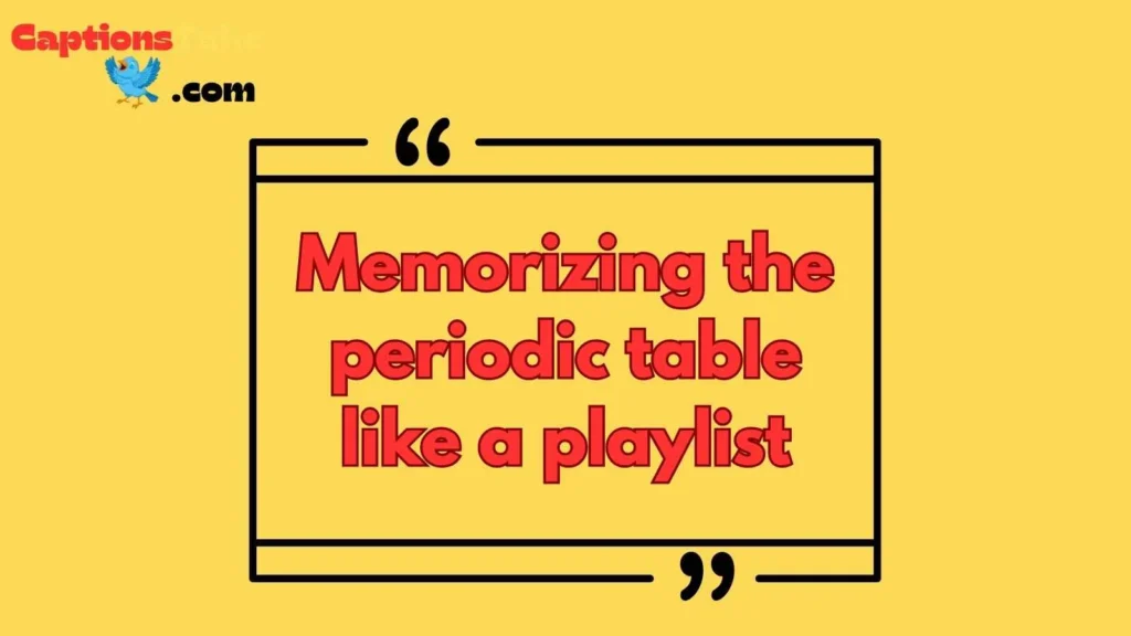 Captions for Chemistry Students