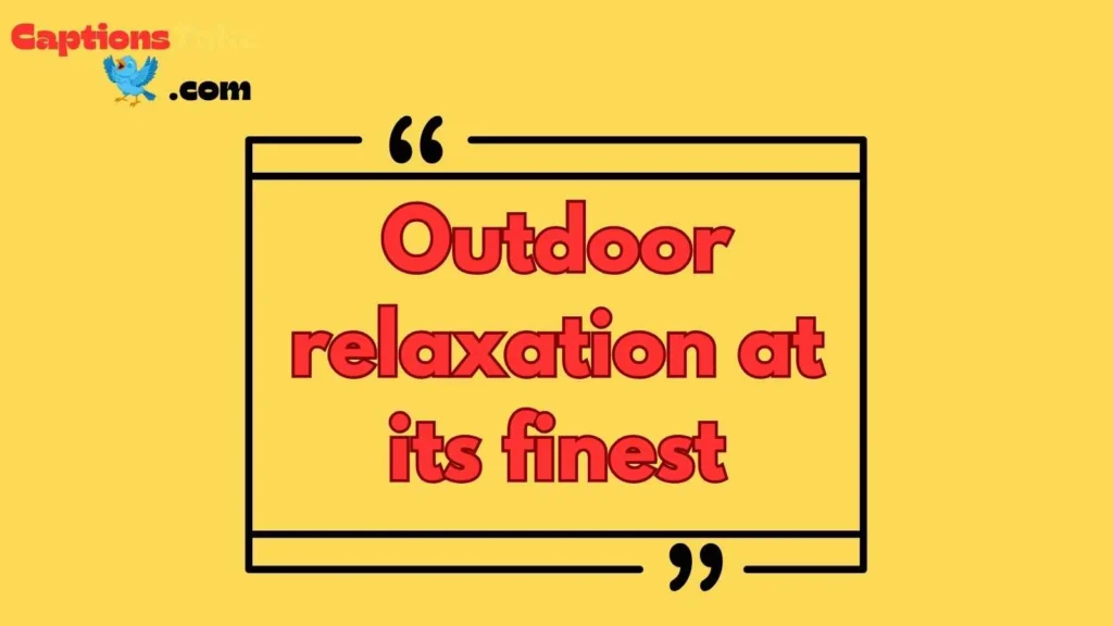 Captions for Outdoor Furniture