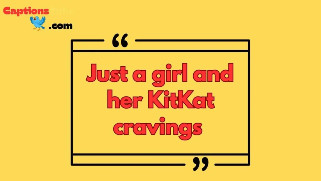 Cute Kitkat captions for Instagram