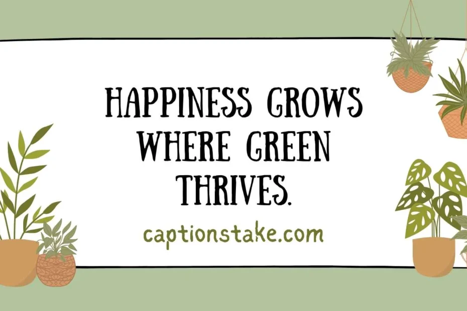 Greenery for instagram Captions