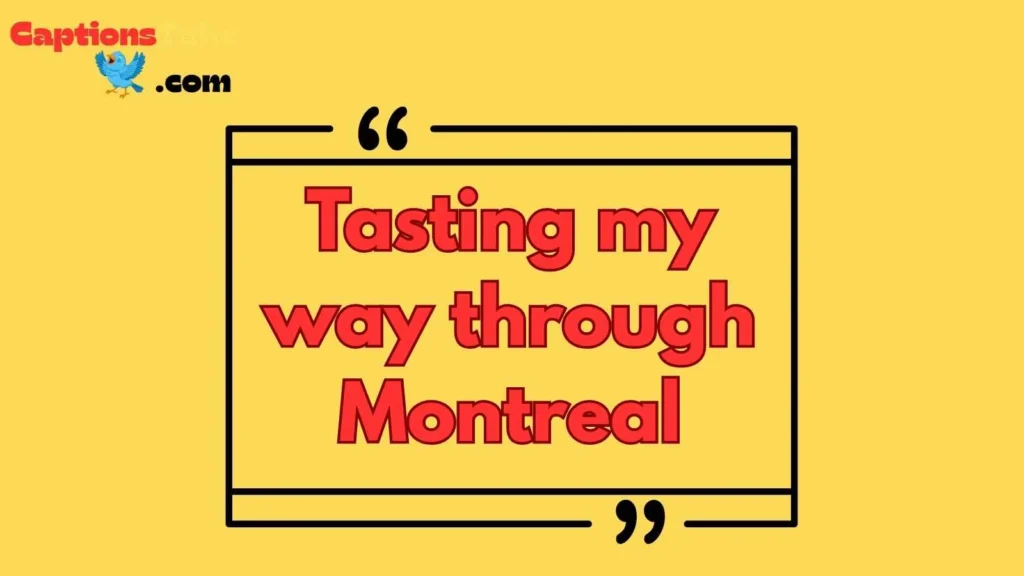 Montreal Foodie Captions