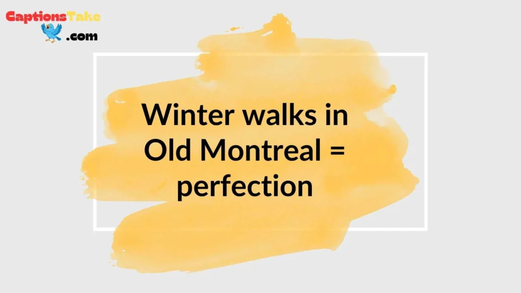 Montreal Winter Captions