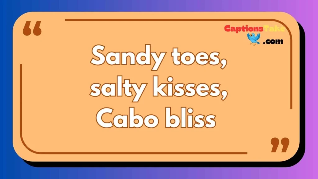Cabo Beach Captions