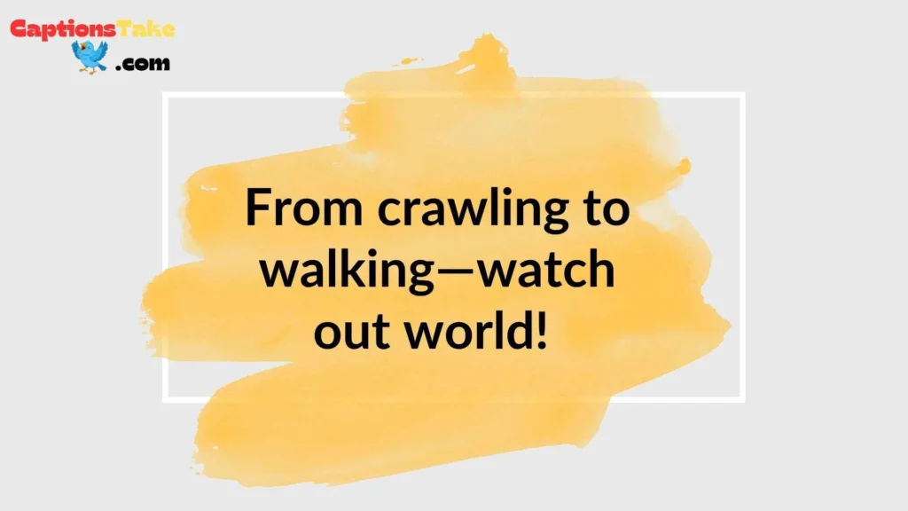 Captions for Baby's First Walk