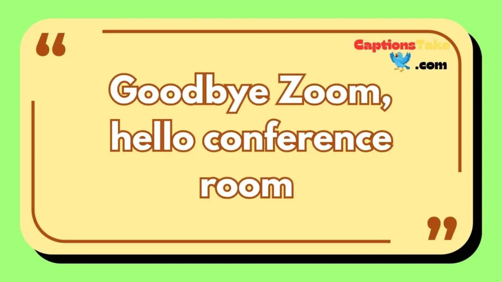 First Day Back in Office