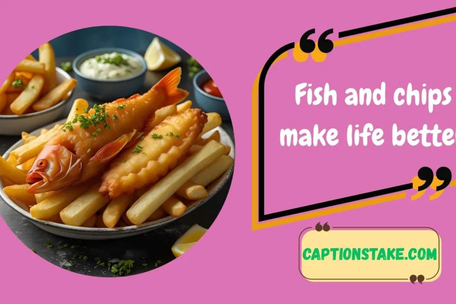 fish and chips captions