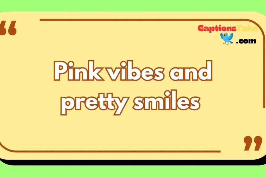 pink captions