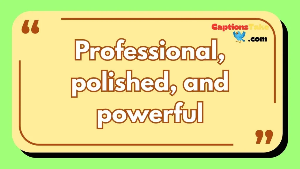 Professional Suit Captions
