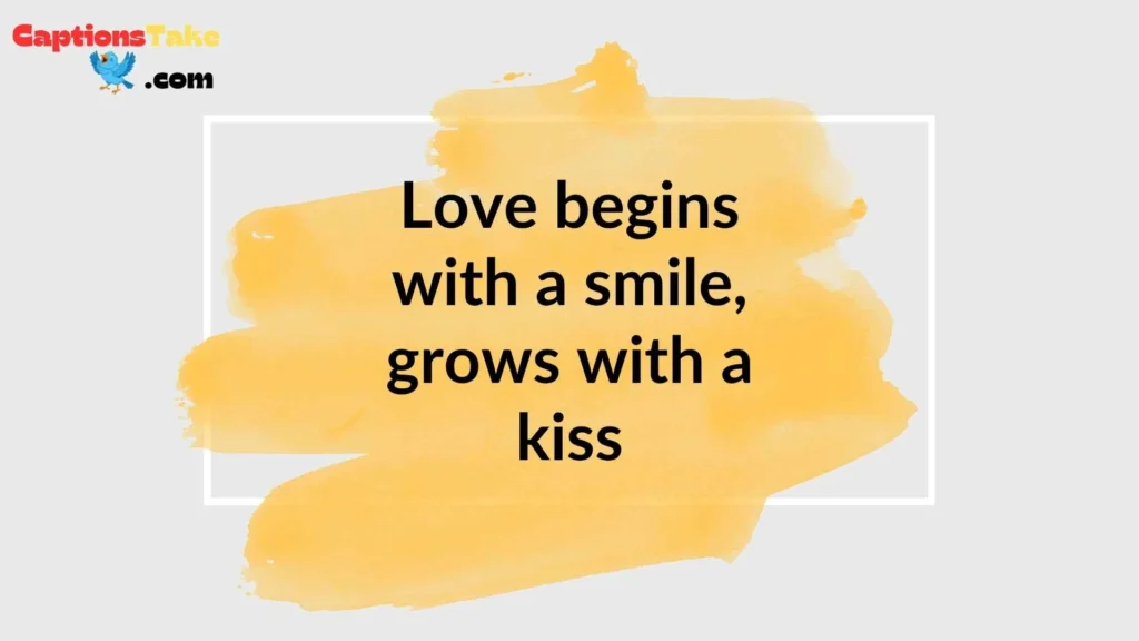 Romantic Kissing Captions for Couples